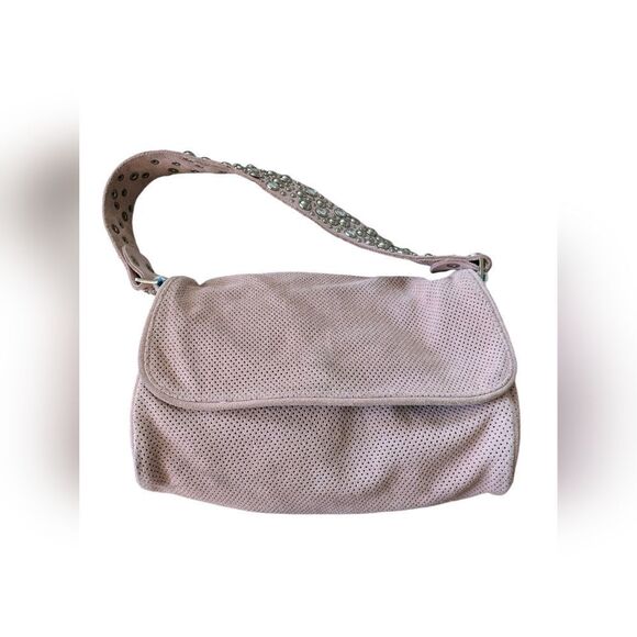 🎒 Vintage Deux Lux  light dusty Pink western Shoulder Bag with rhinestones - Picture 3 of 5